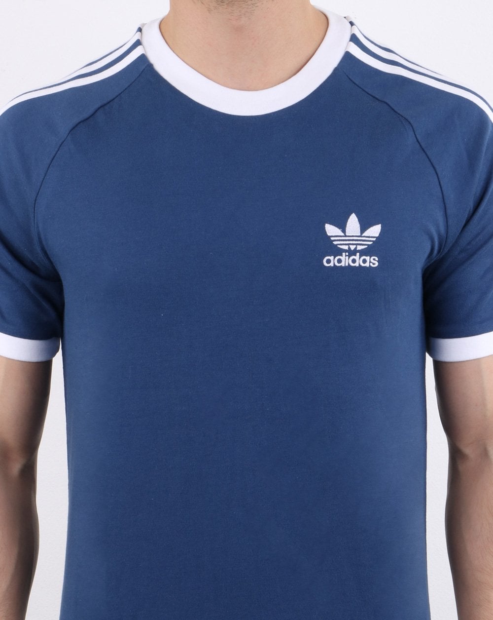 Adidas Originals 3 Stripes T Shirt Deep Blue
