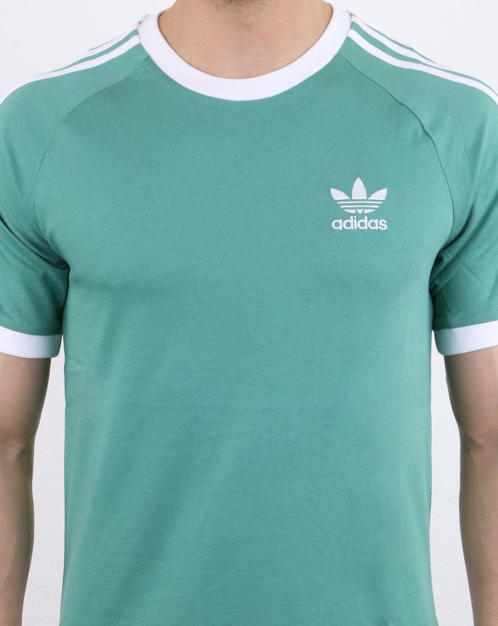 Adidas Originals 3 Stripes T Shirt Soft Green