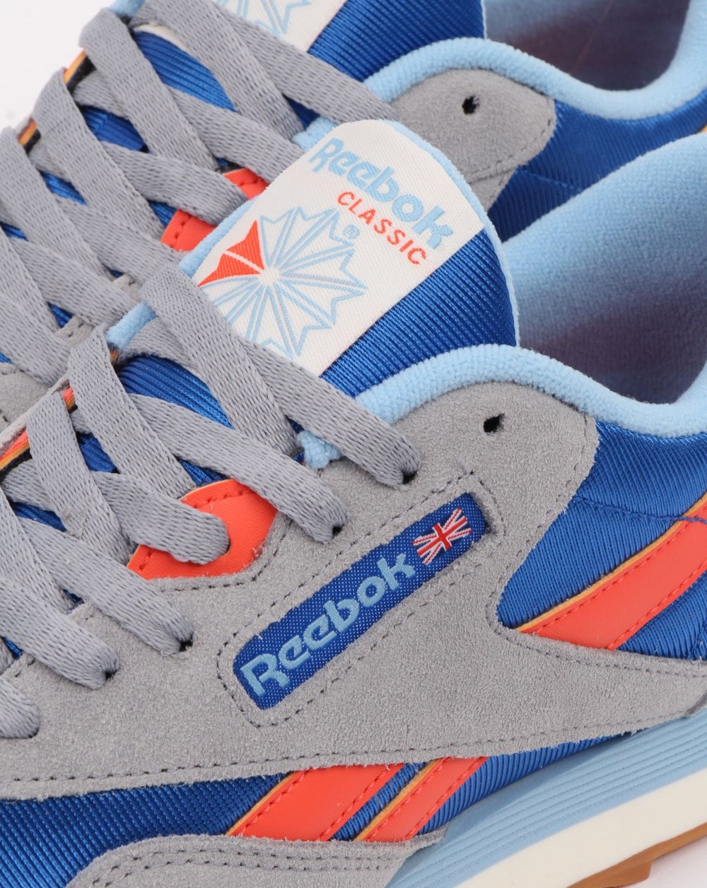Reebok Nylon Ripple Trainers Blue/Grey/Red
