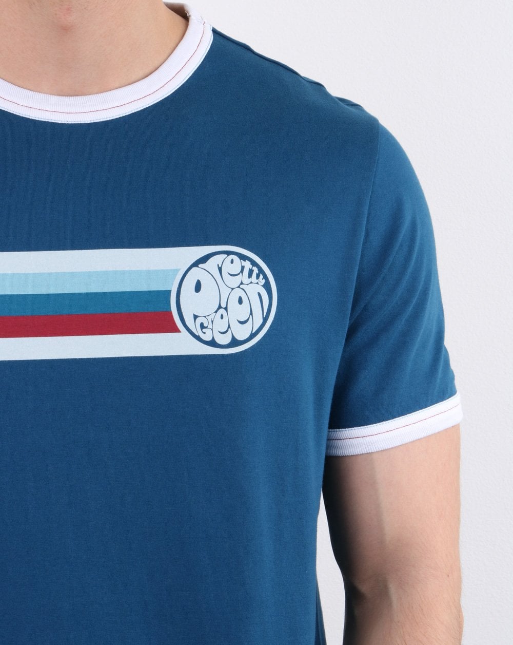 Pretty Green Timor Ringer Tee Navy
