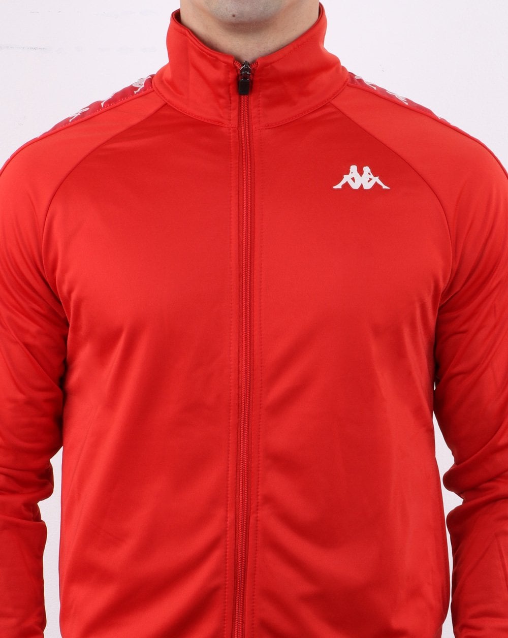 Kappa Banda Anniston Slim Track Top Red Blaze/White