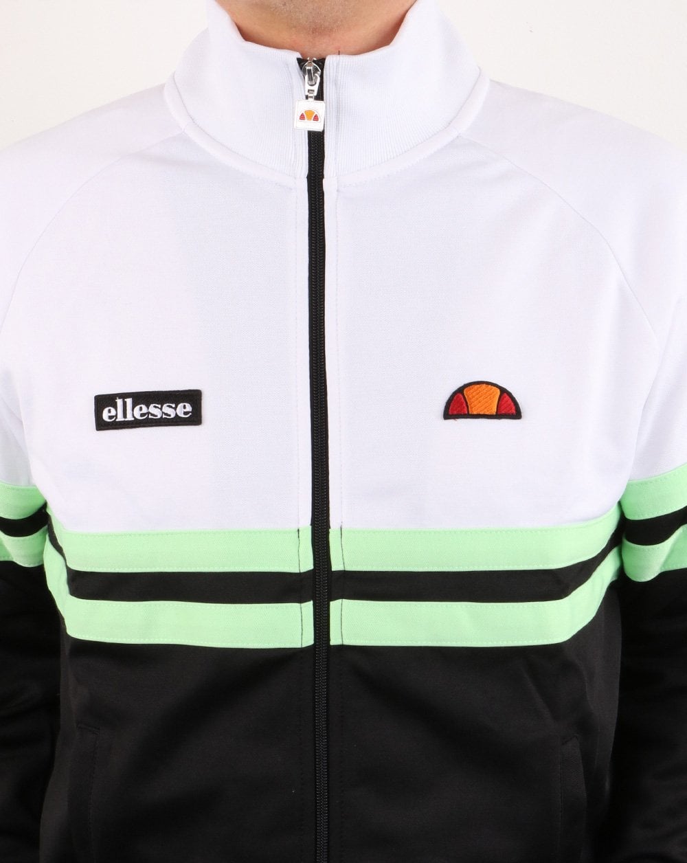 Ellesse Rimini Track Top White/Black/Green