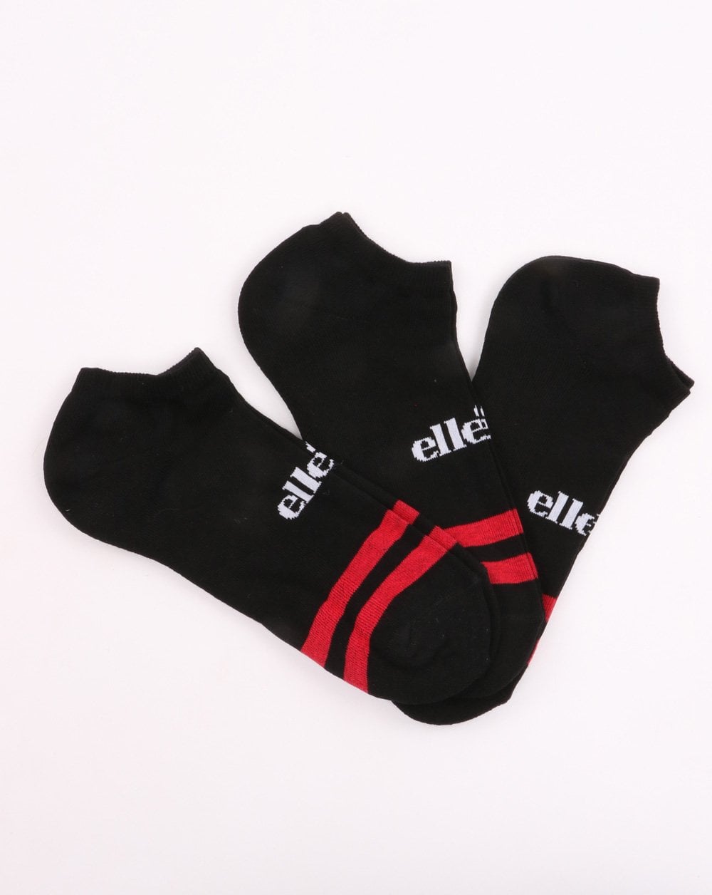 Ellesse Melna 3 Pack Trainer Liner Black
