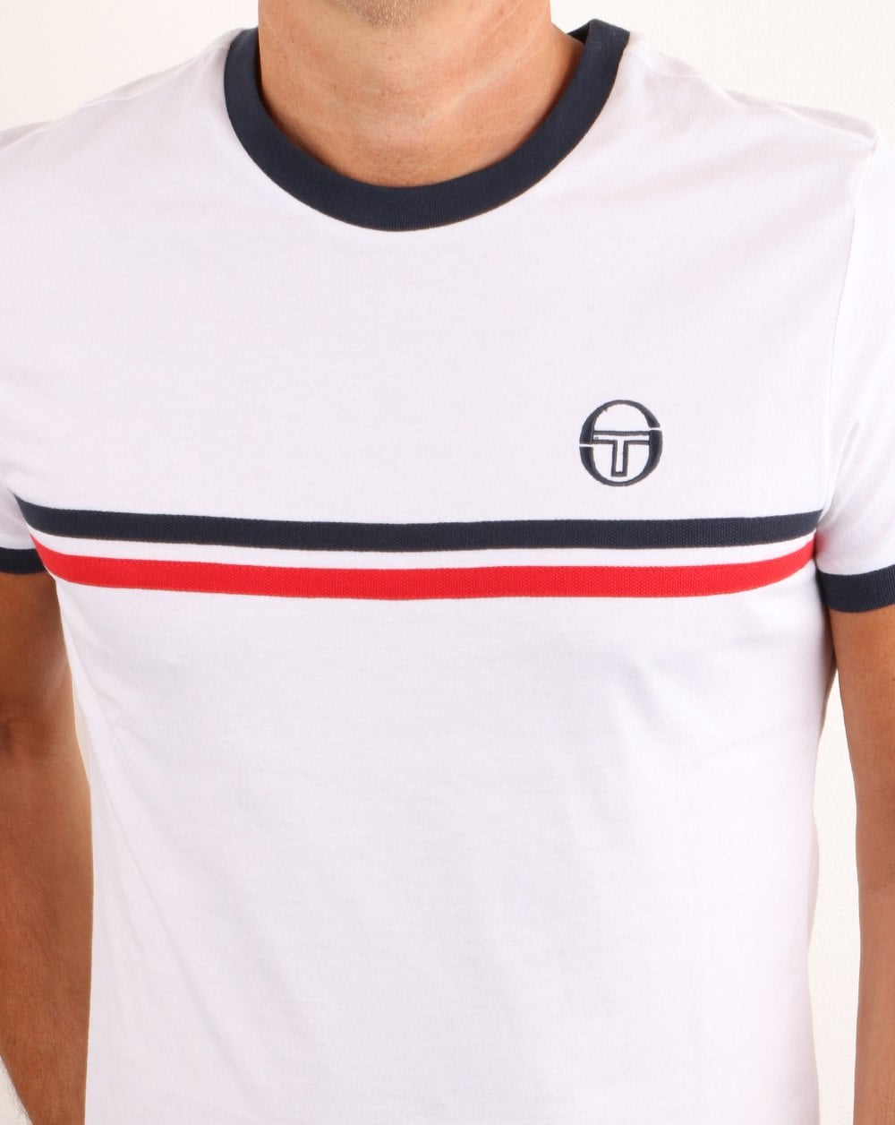 Sergio Tacchini Supermac T-shirt White/red/navy