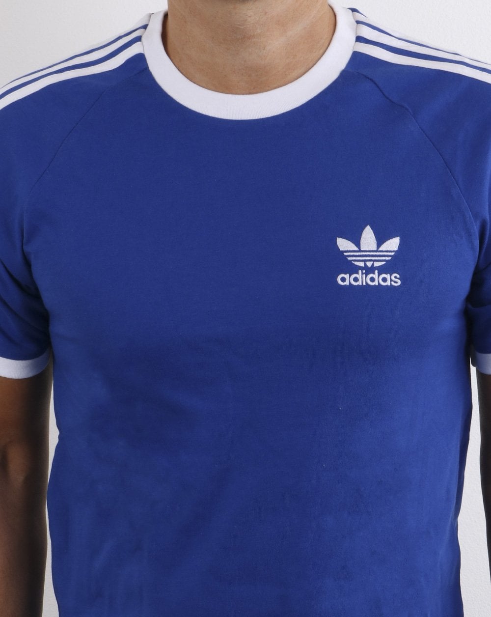 Adidas Originals 3 Stripes T Shirt Royal Blue