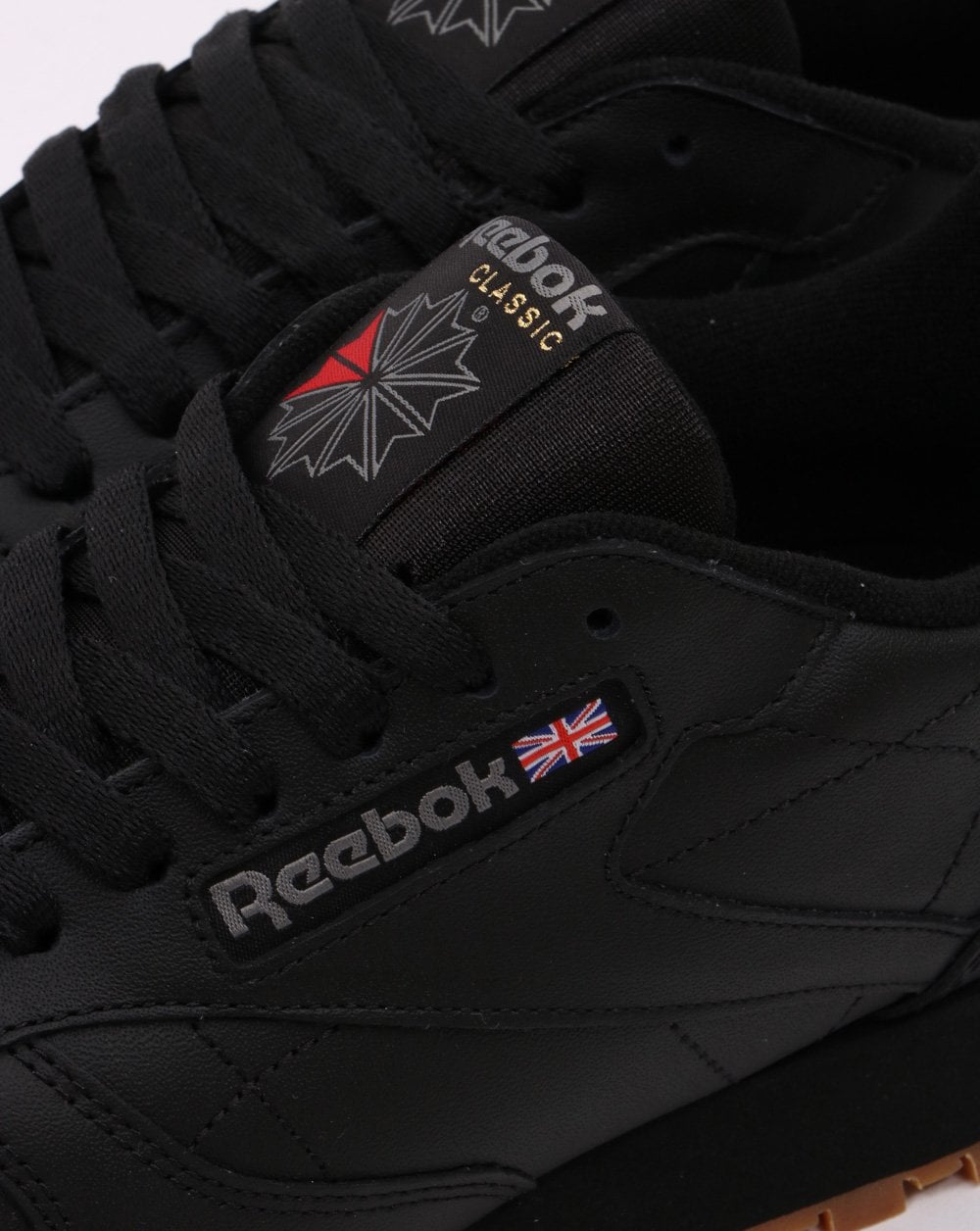 Reebok Classic Leather Trainers Black/Gum