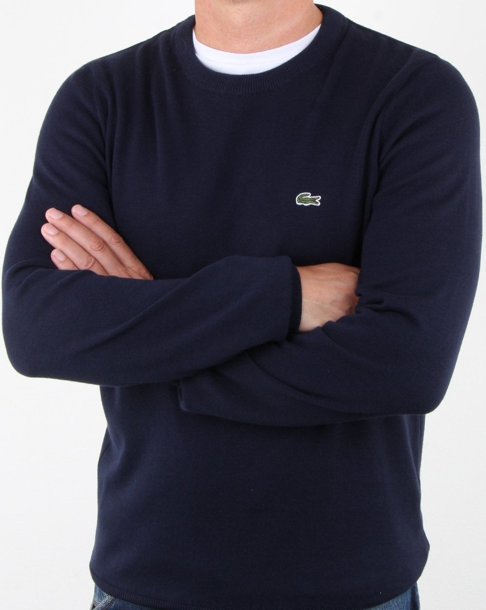 Lacoste Crew Neck Knit Jumper Navy