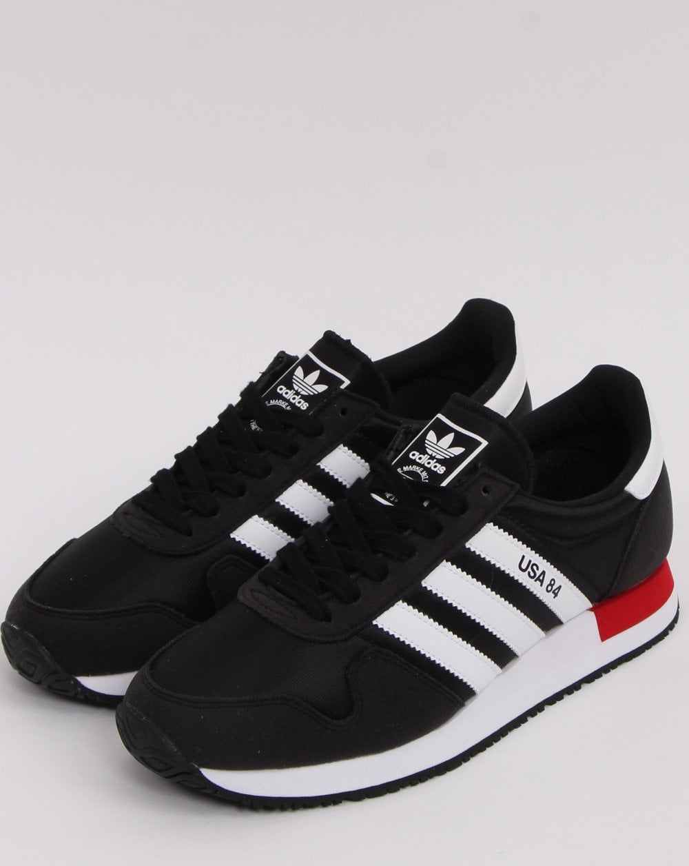 Adidas Usa 84 Trainers Black/White/Scarlet