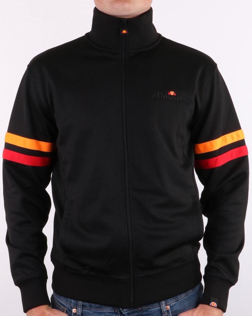 Ellesse Roma Track Top Black/Orange/Red