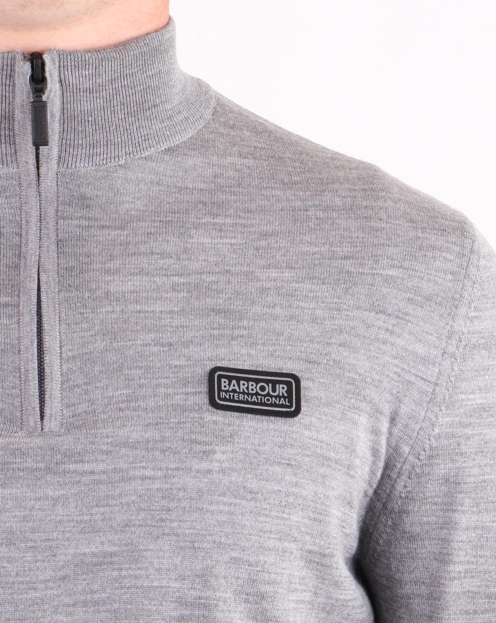 Barbour International Half Zip Merino Anthracite Marl