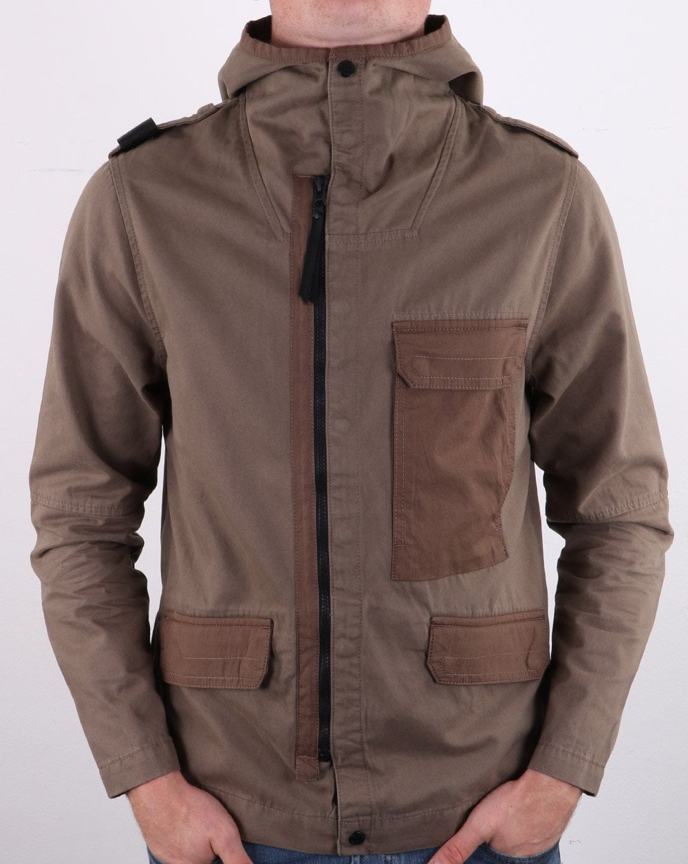 MA.Strum Hooded Jacket Timber Wolf