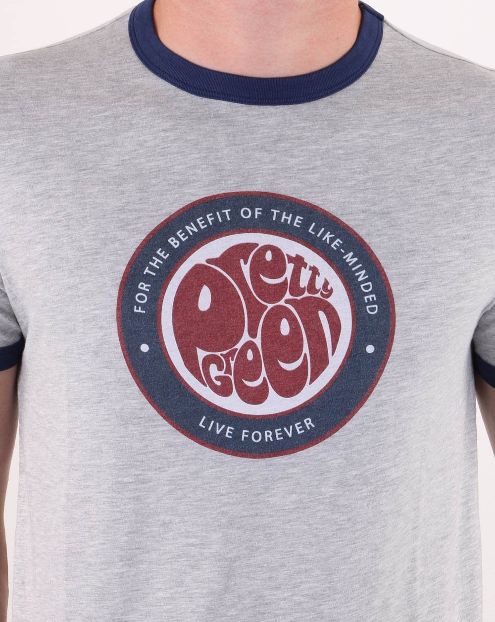 Pretty Green Likeminded Logo T-shirt Grey