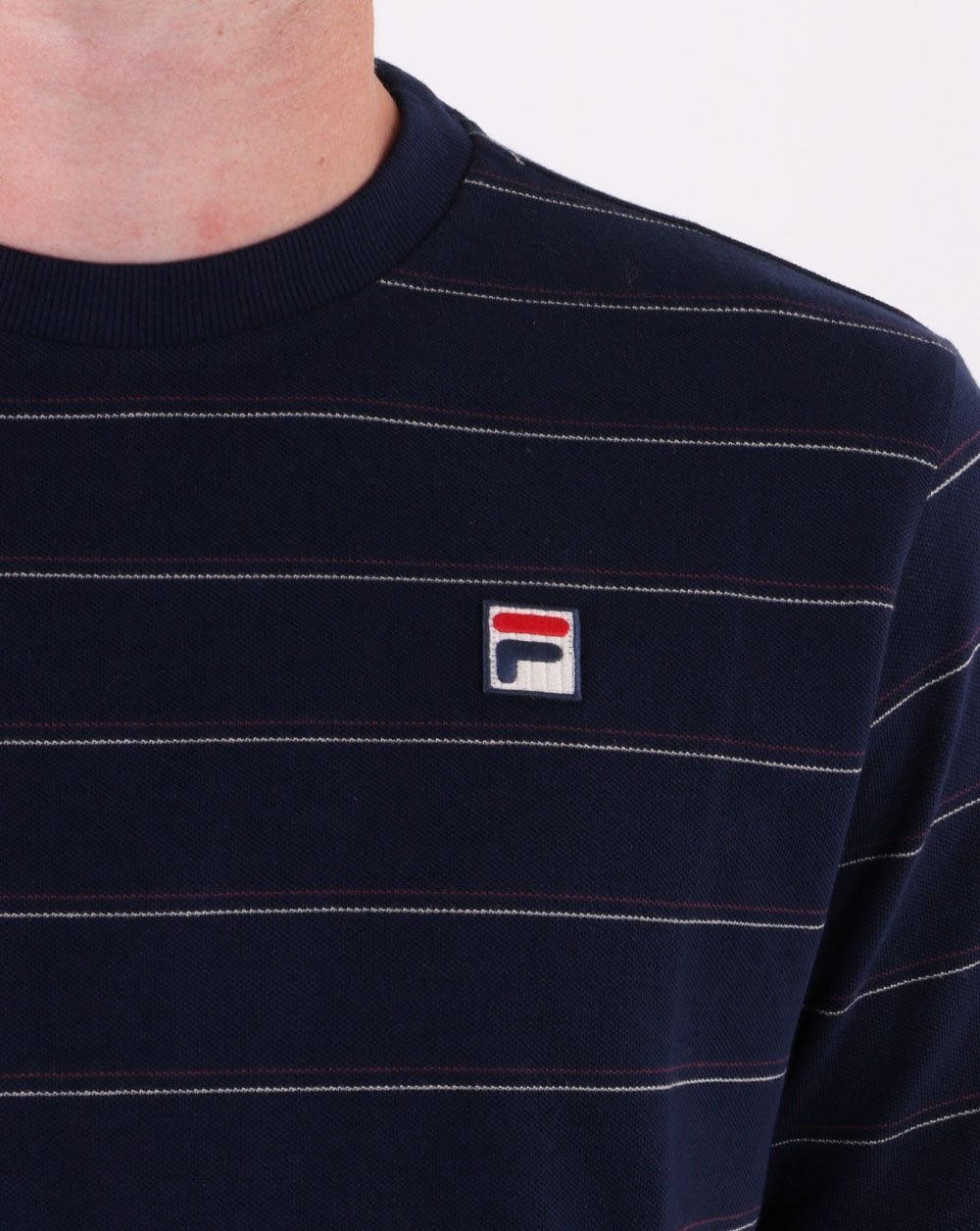 Fila Vintage Leon Striped T Shirt Navy