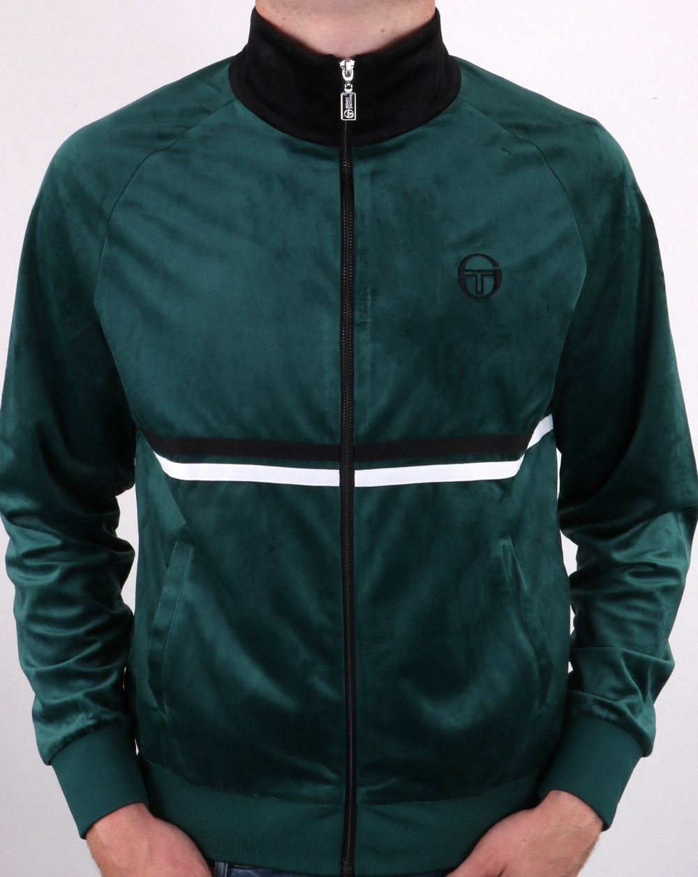 Sergio Tacchini Dallas Velour Track Top Botanical/black