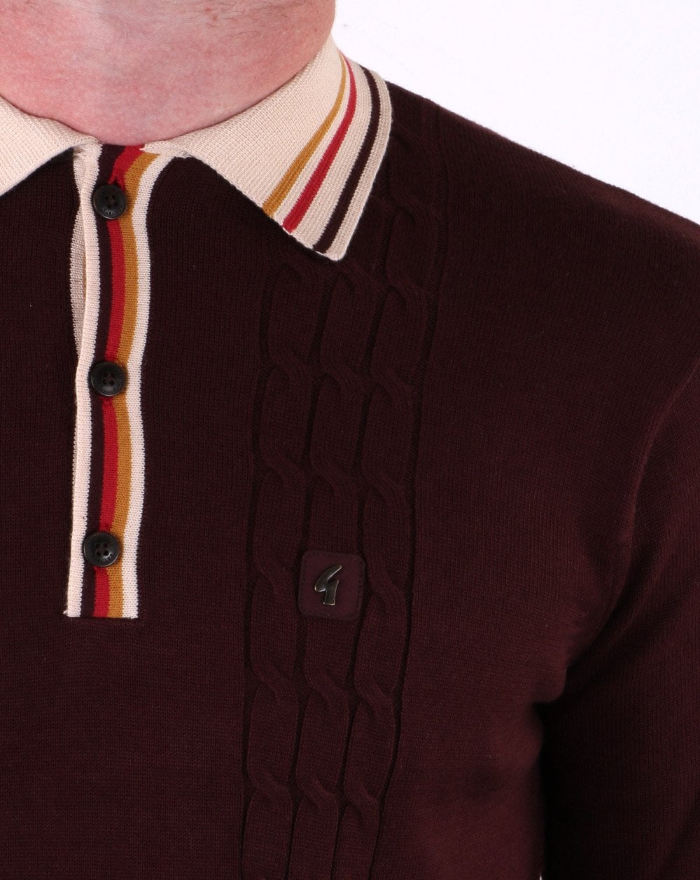 Gabicci Vintage Turney Polo Shirt Deep Port