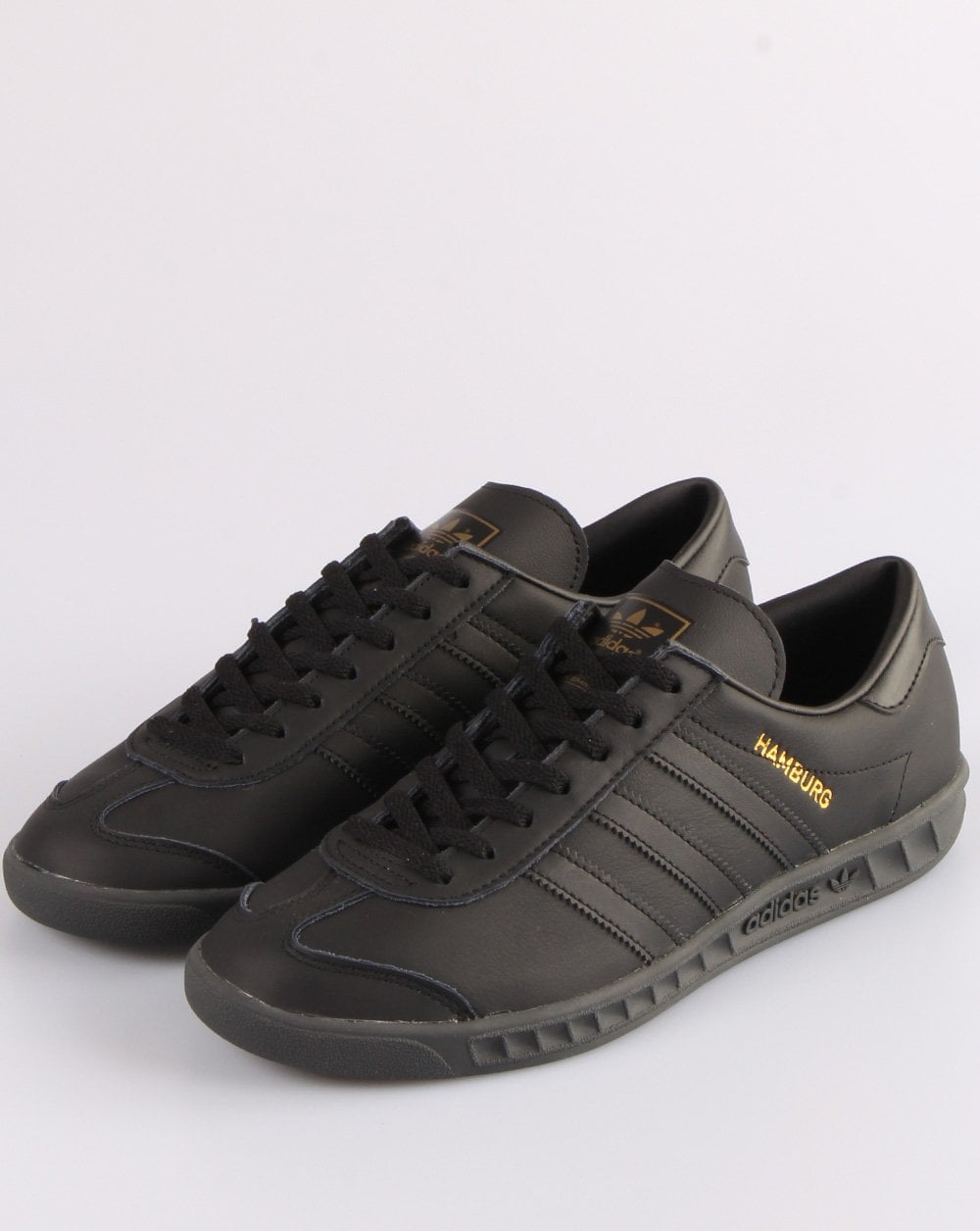 Adidas Hamburg Leather Trainers Black