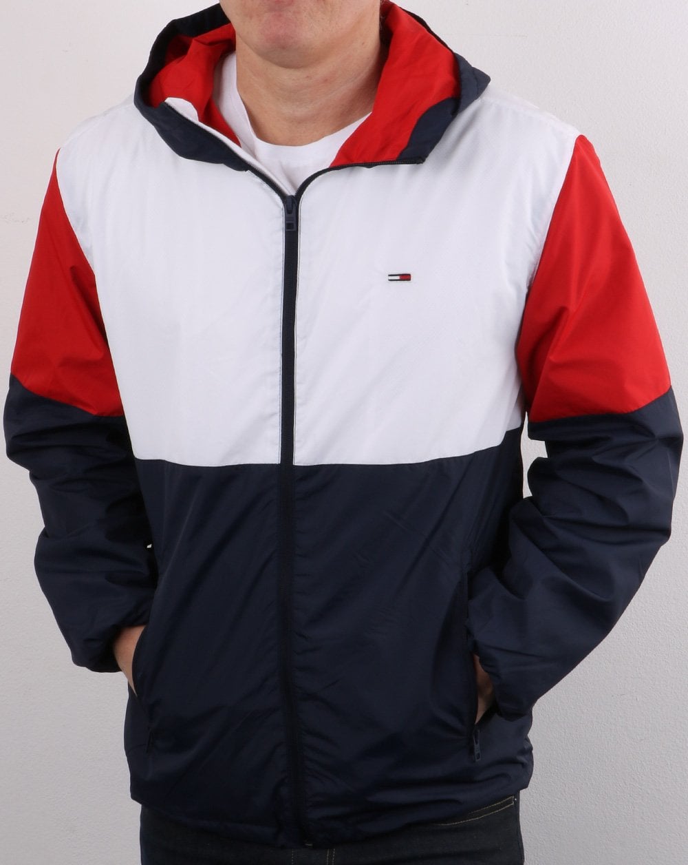 Tommy Jeans Colorblock Windbreaker White