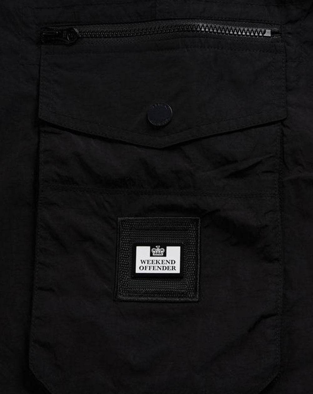 Weekend Offender Salvador Nylon Cargo Pants Black