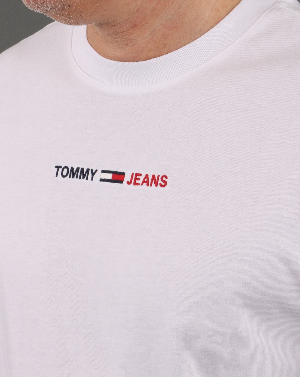 Tommy Jeans Linear Logo T-shirt White