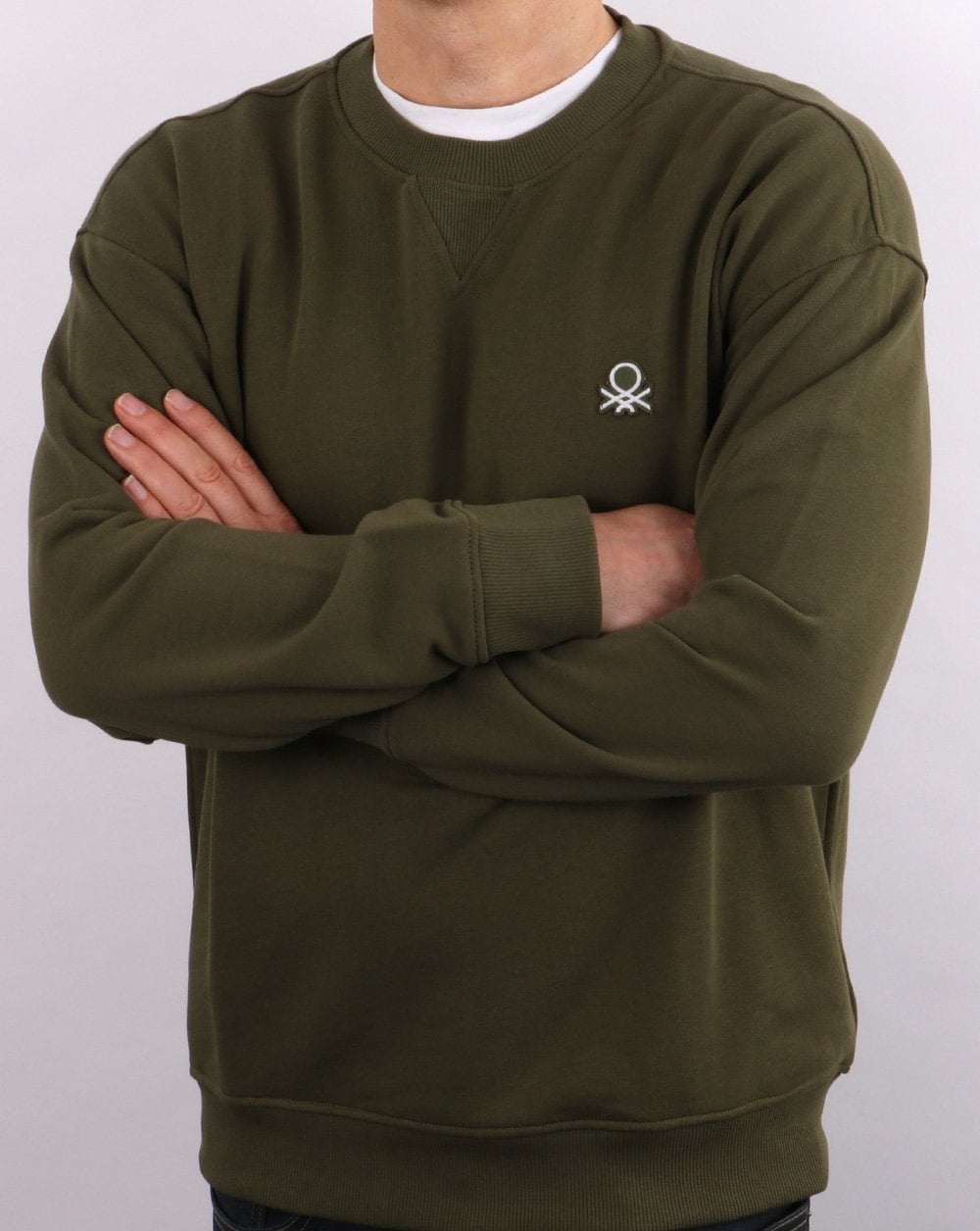Benetton Logo Sweatshirt Khaki