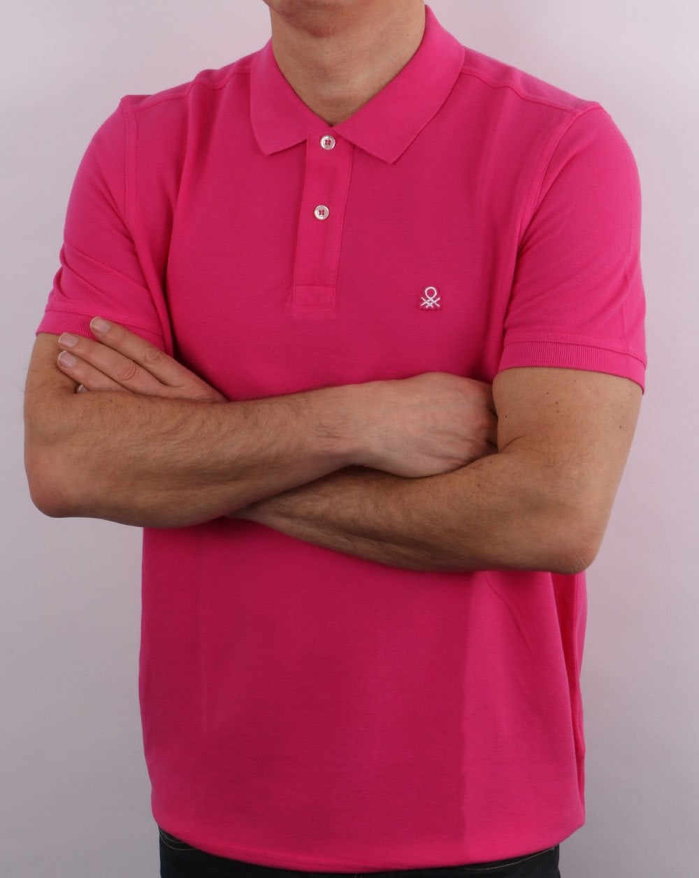 Benetton Polo Shirt Crimson Pink