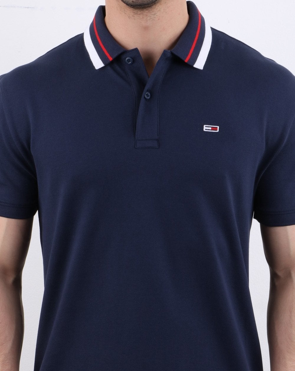 Tommy Jeans Tipped Polo Shirt Navy