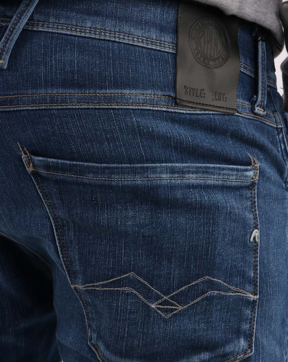 Replay Anbass Hyperflex Re-used Jeans Blue