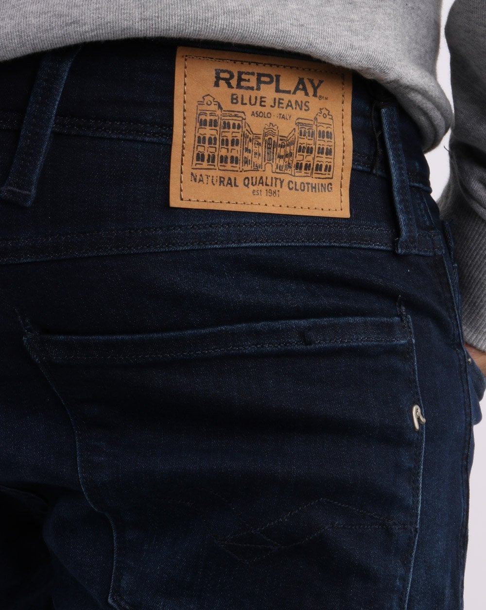 Replay Anbass Hyperflex Re-used Jeans Dark Blue
