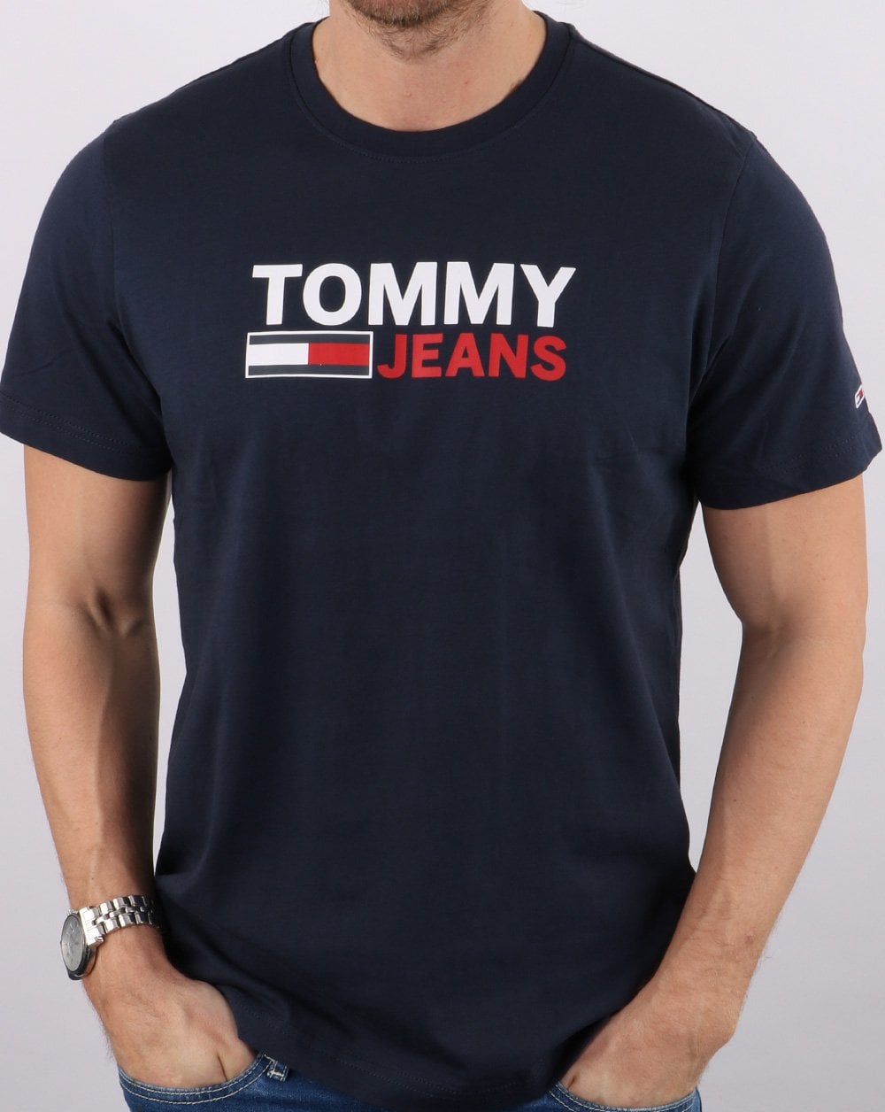 Tommy Jeans Logo T-shirt Navy