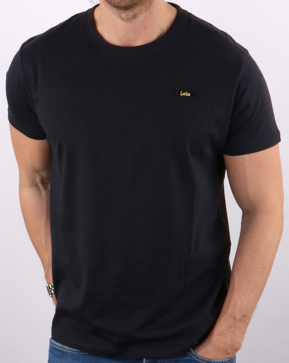 Lois Label T Shirt Navy