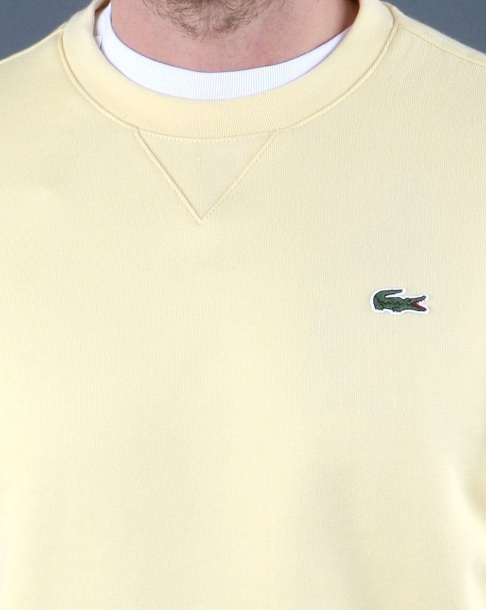 Lacoste Crew Neck Sweatshirt Pastel Yellow