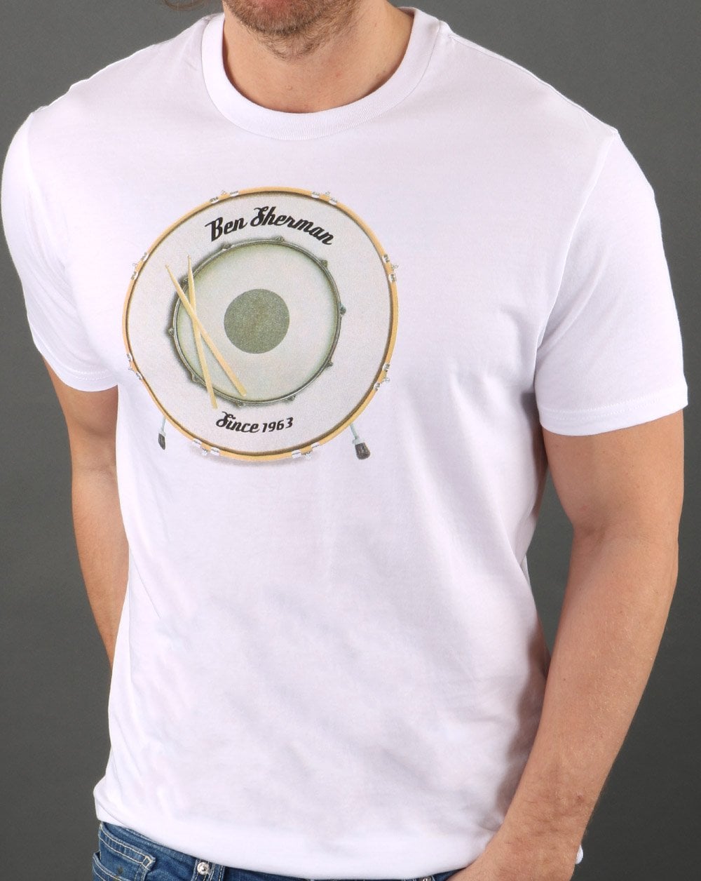 Ben Sherman Drum T-shirt White