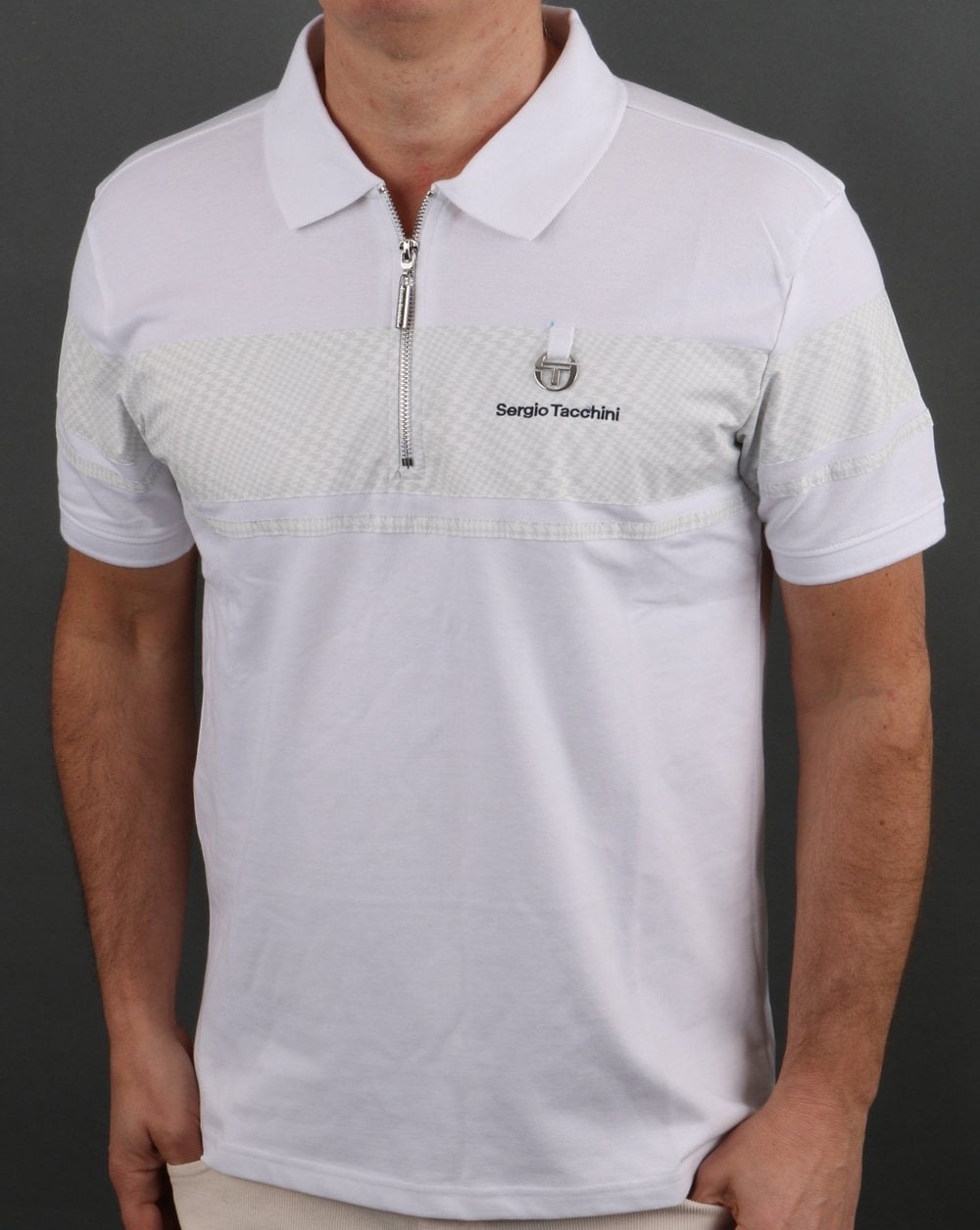 Sergio Tacchini Zip Polo Shirt White