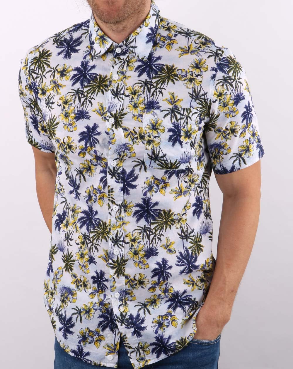 Benetton Short Sleeve Shirt Blue