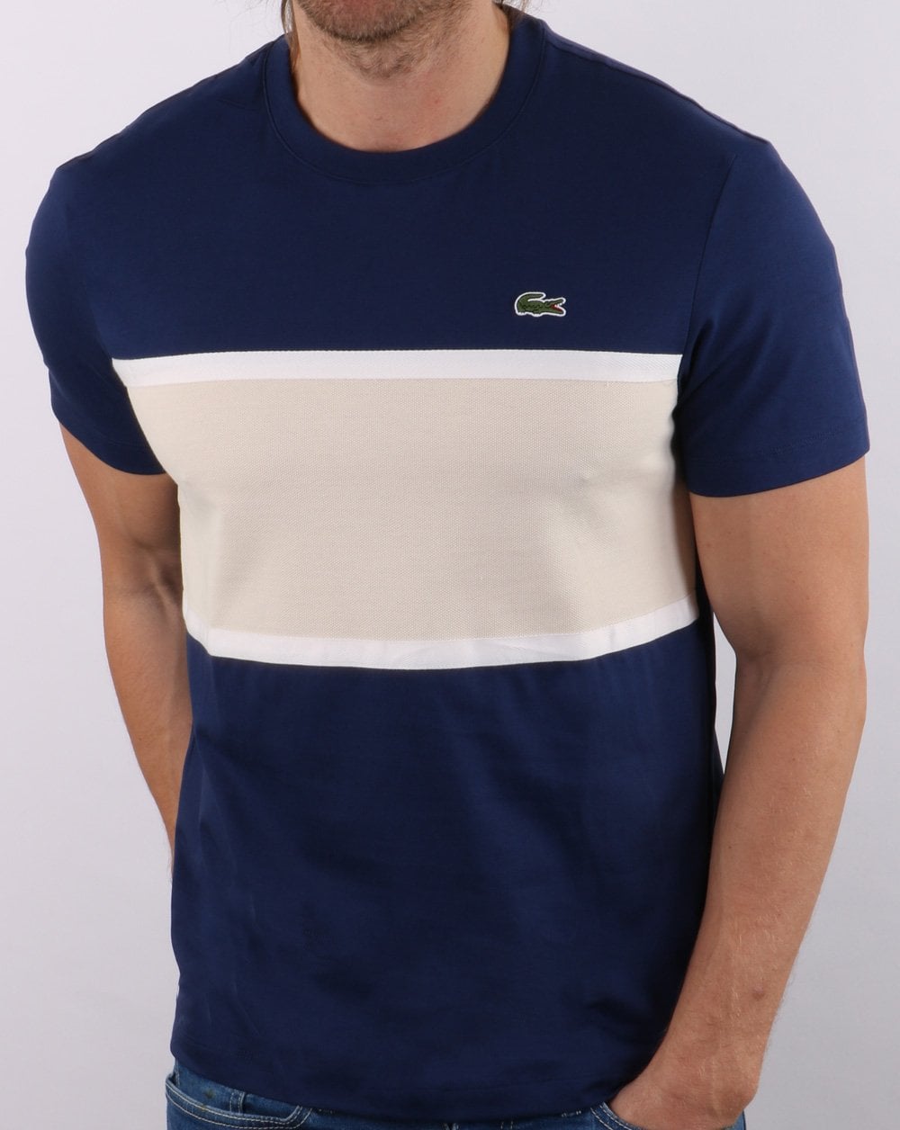 Lacoste Split T-shirt Navy/Cream
