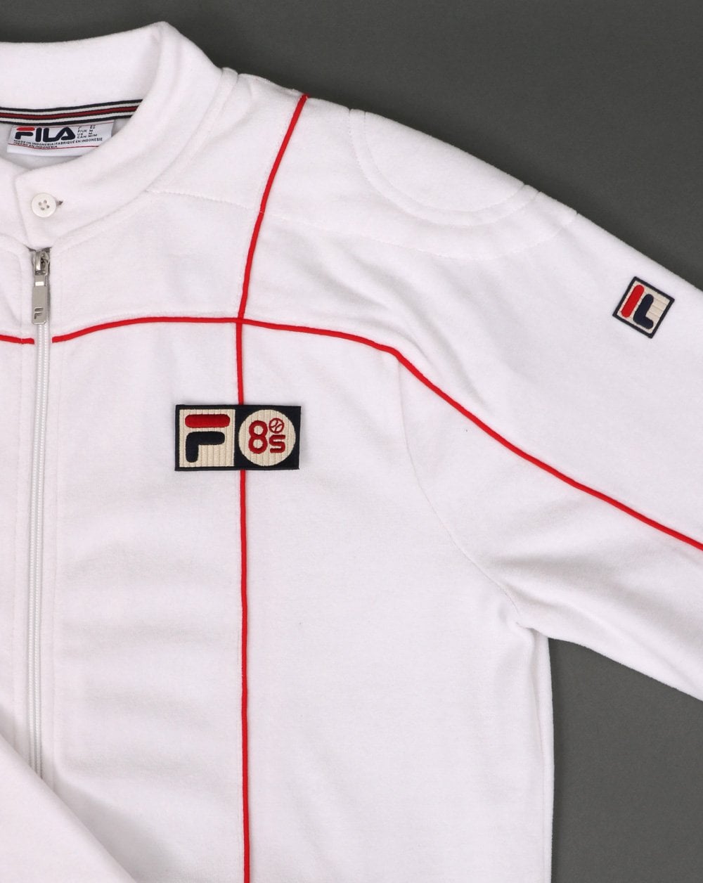 Fila Vintage Terrinda Velour Pro Badge Track Top White