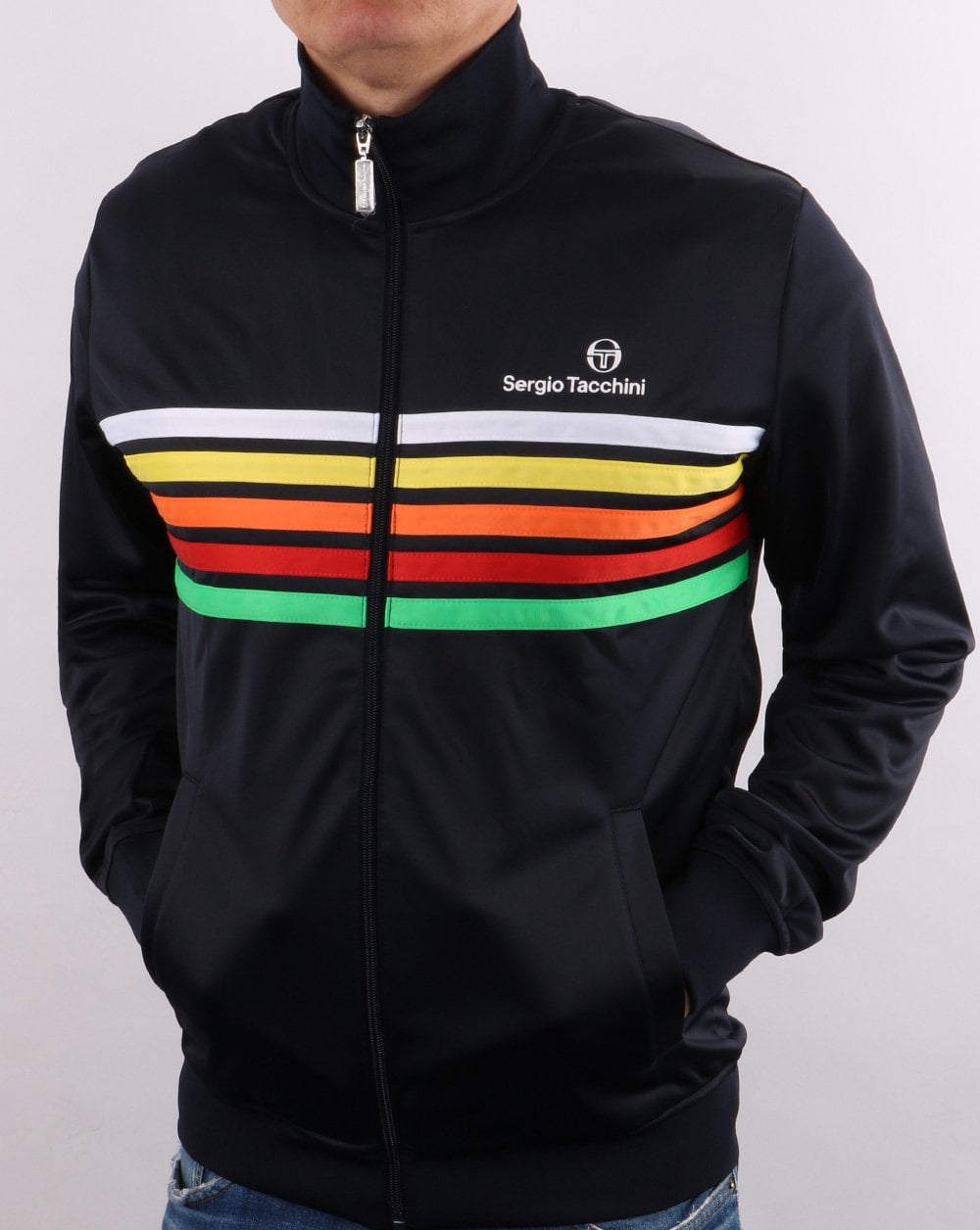Sergio Tacchini Varena 5 stripe Track Top Navy