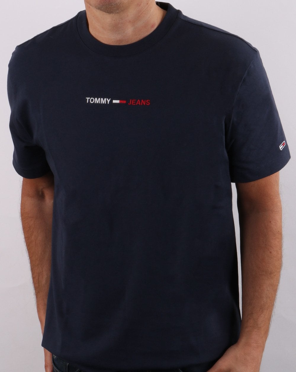 Tommy Jeans Linear Logo T-shirt Navy