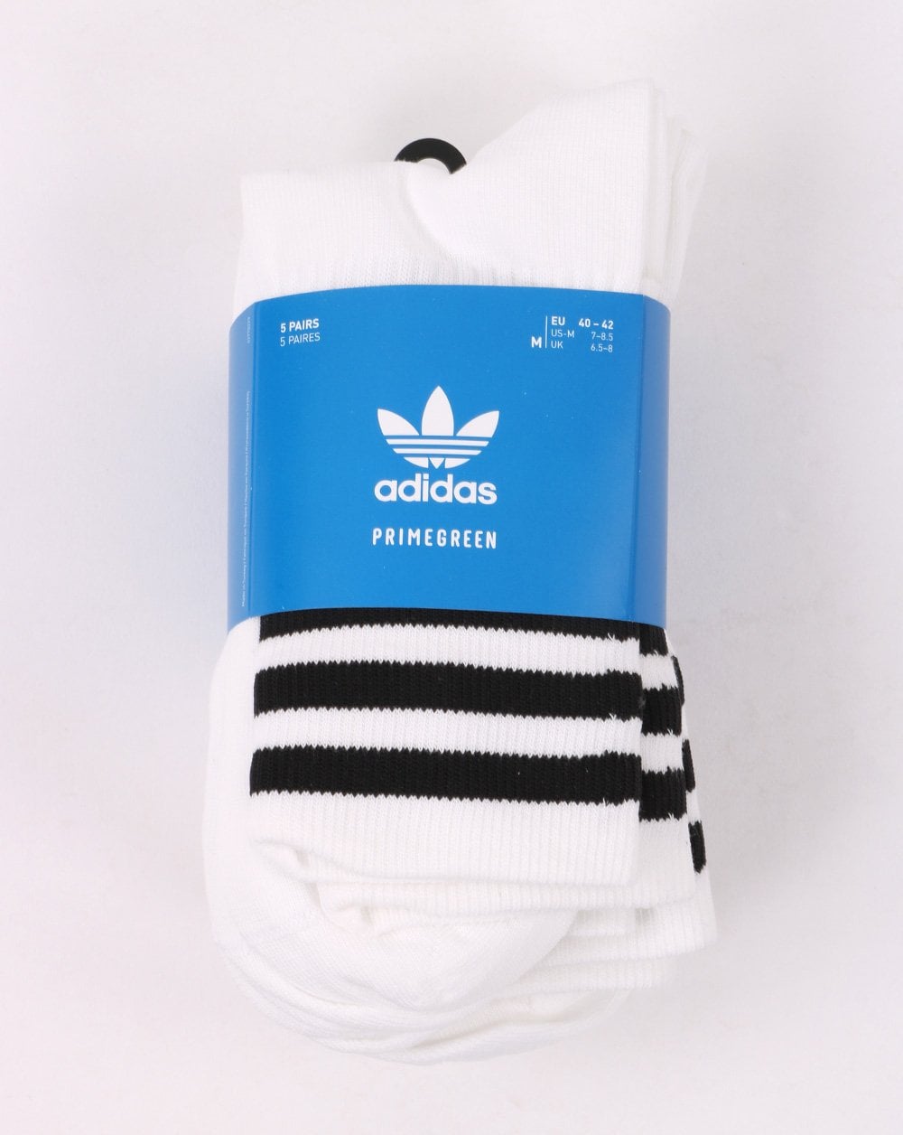 Adidas Originals Mid Cut Crew Socks 5 Pack White