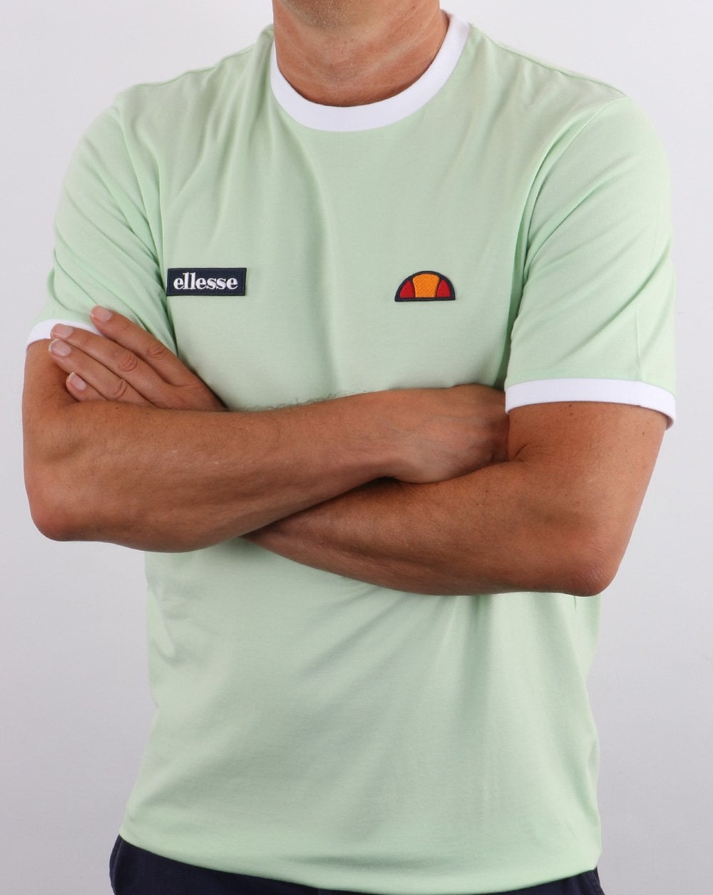 Ellesse Ringer T Shirt Light Green