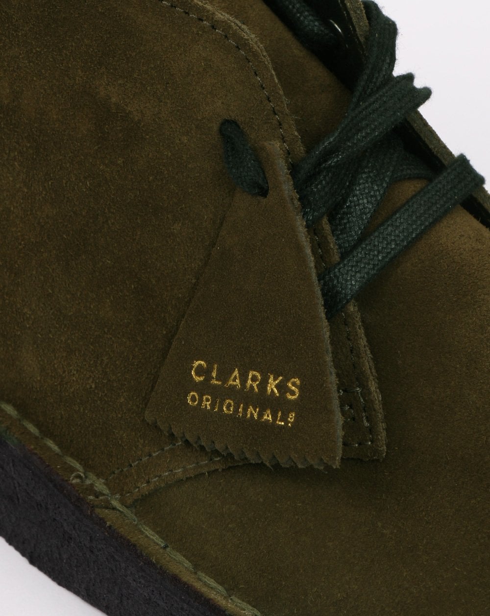 Clarks Originals Desert Coal Shoe Olive Suede