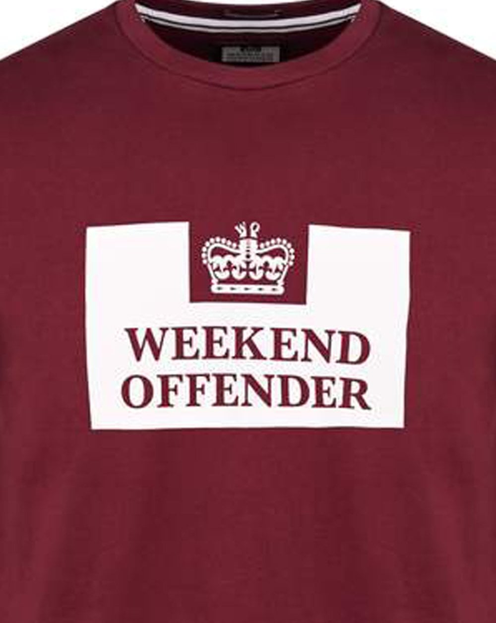 Weekend Offender Prison T-shirt Burgundy