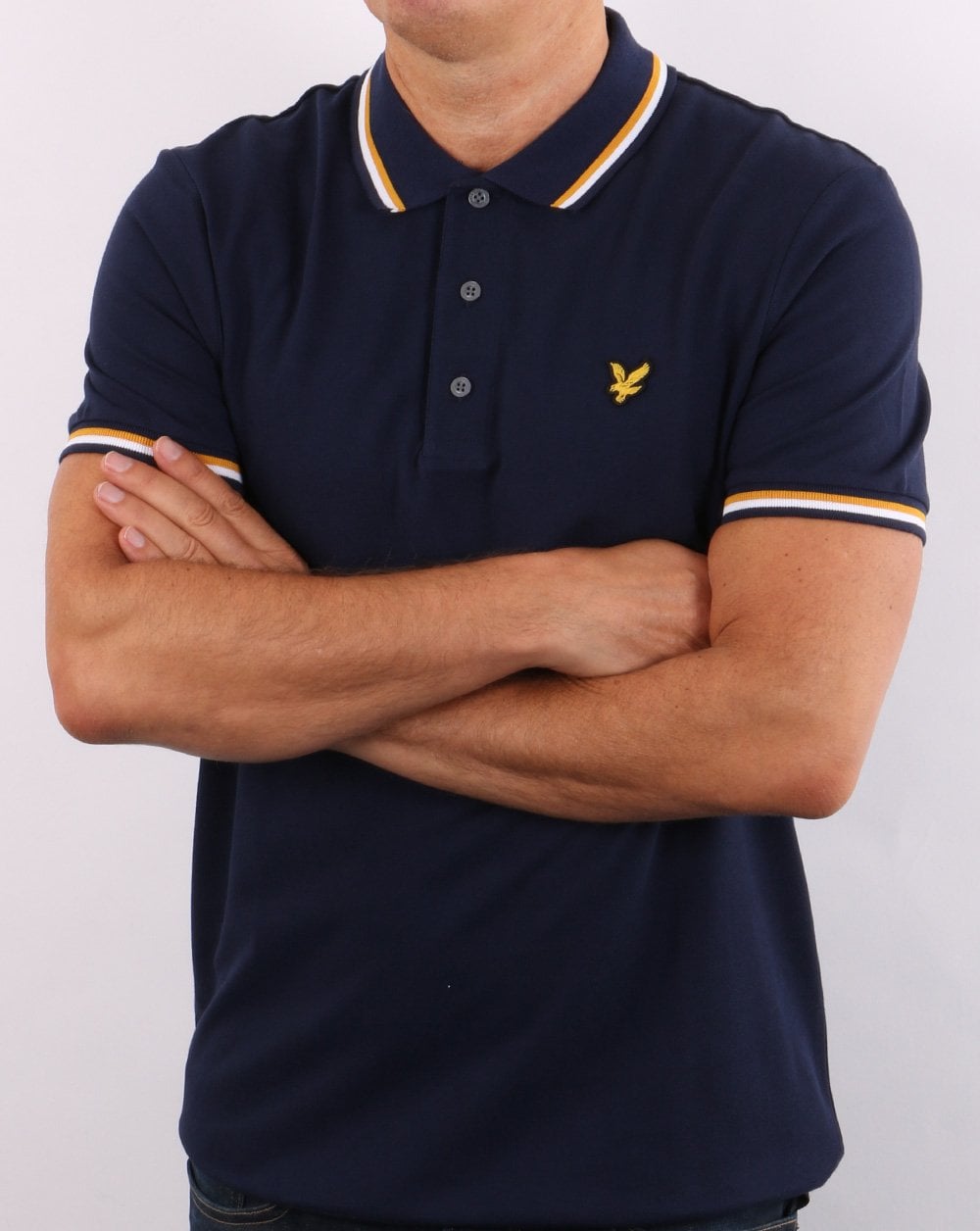 Lyle & Scott Double Tipped Polo Shirt Navy