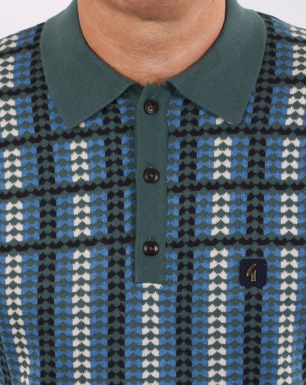 Gabicci Vintage Willis Polo Teal Green