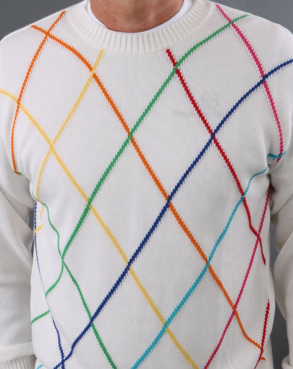 Benetton Knit White United Colours Diamond