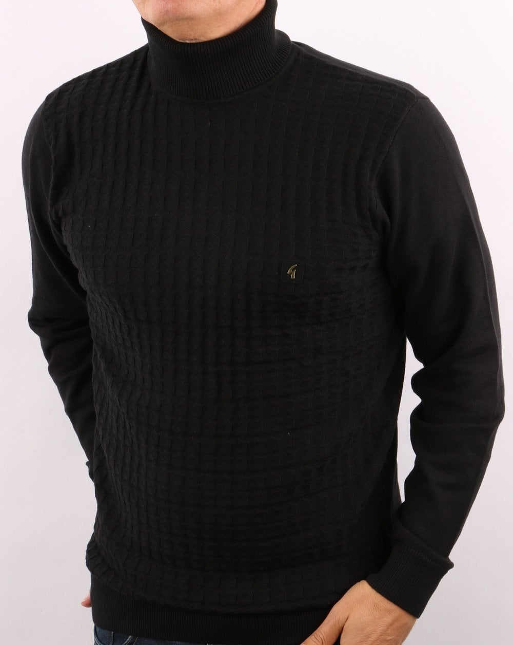 Gabicci Vintage Pacino Roll Neck Black