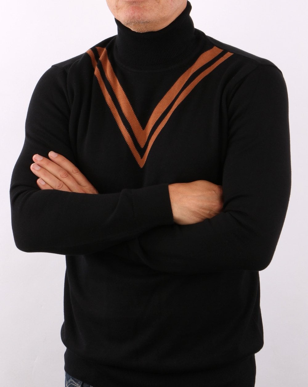 Ska & Soul Twin V Roll Neck Black