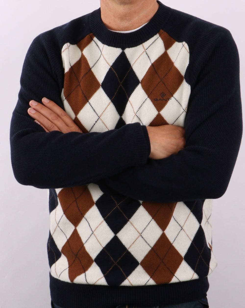 Gant Argyle Crew Neck Navy