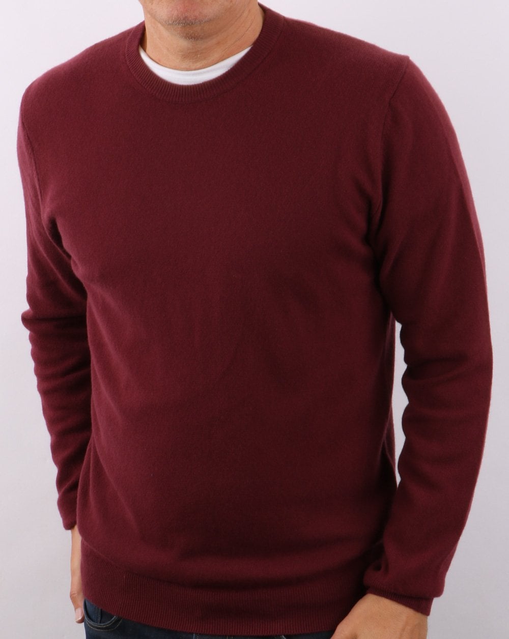 Benetton Merino Wool Jumper Burgundy