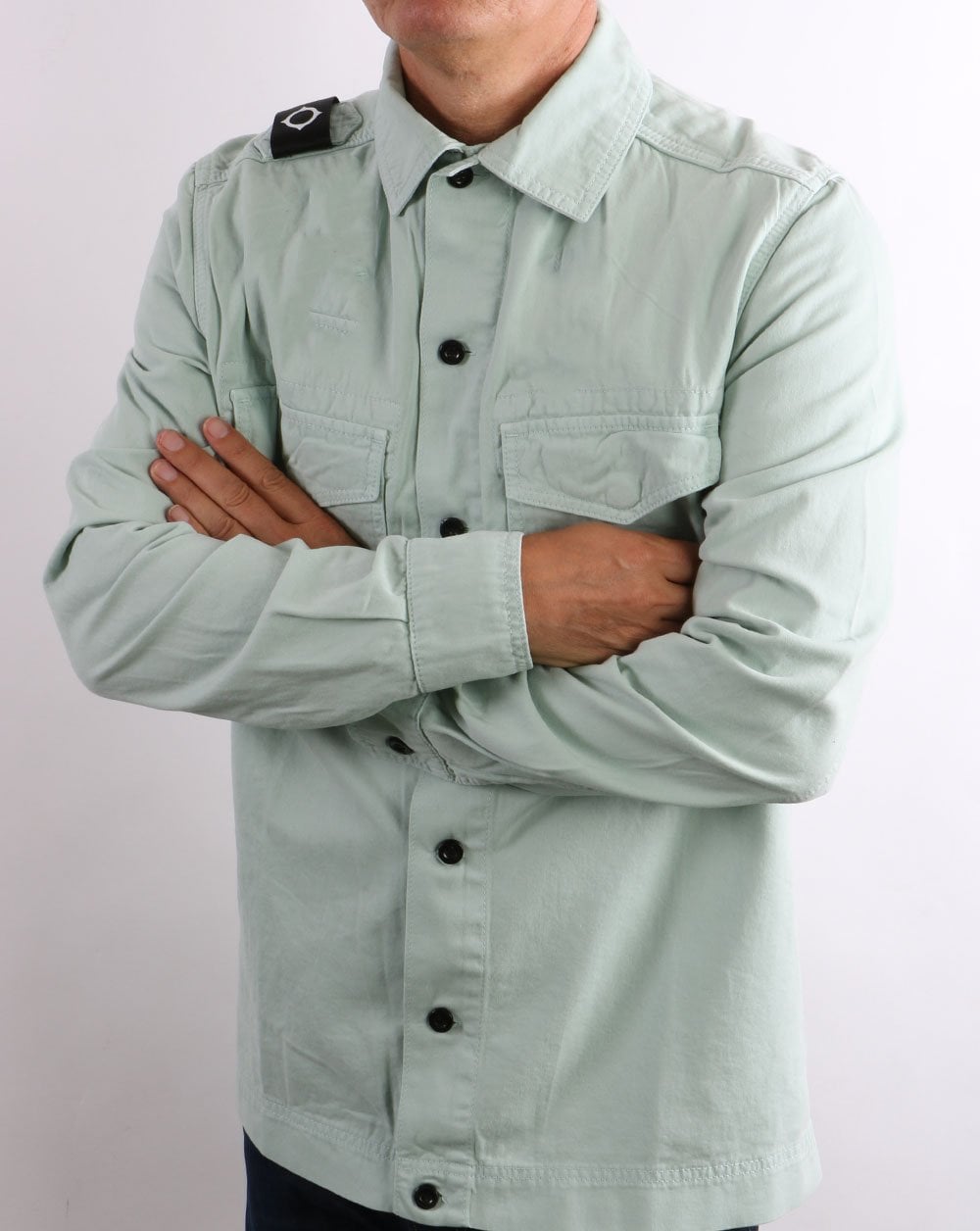 Ma.strum Two Pocket Gd Overshirt Mist Green